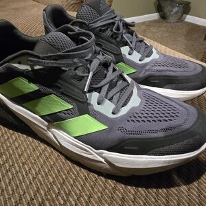 adidas Gray and Green Athletic Shoes